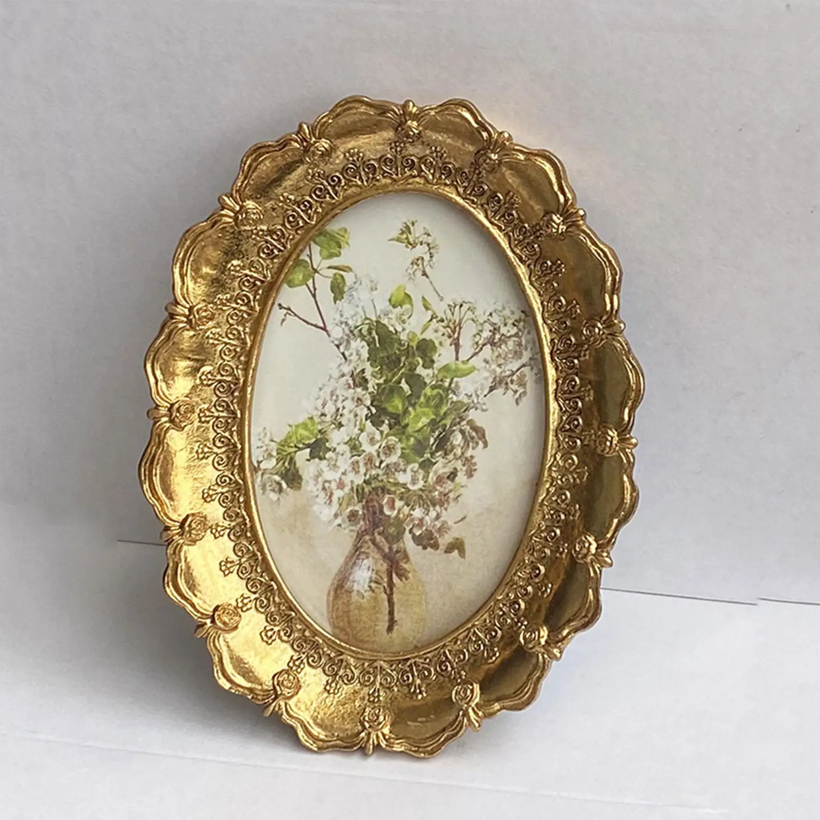 Ornate Baroque Picture Frame Resin Vintage Wall Display Frame Elegant Decorative for Wedding and Home Decor