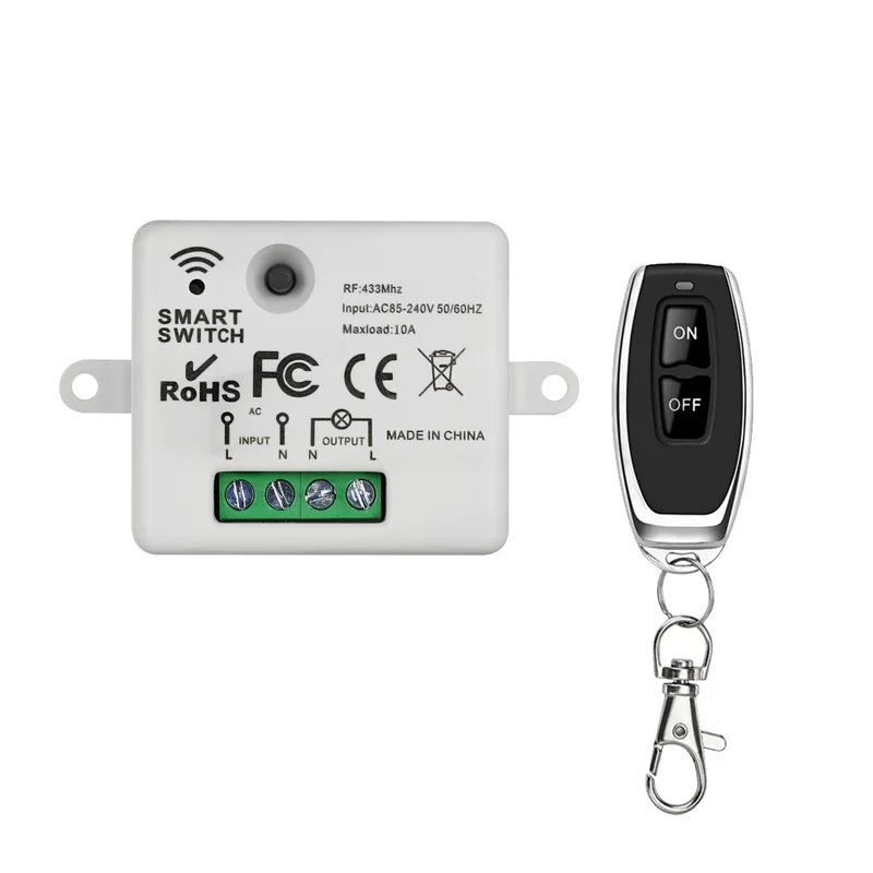 Радиочастотный беспроводной телефон, дистанционное управление, переключатель переменного тока 85 В, 110 В, 120 В, 220 В, приемник, передатчик, лампочка/Лампа накаливания