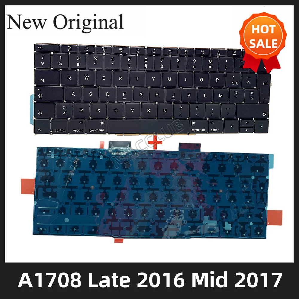 A1708 France French Keyboard for Macbook Pro 13'' A1708 Late 2016 Mid 2017 EMC 2978 3164 Keyboard with backlight