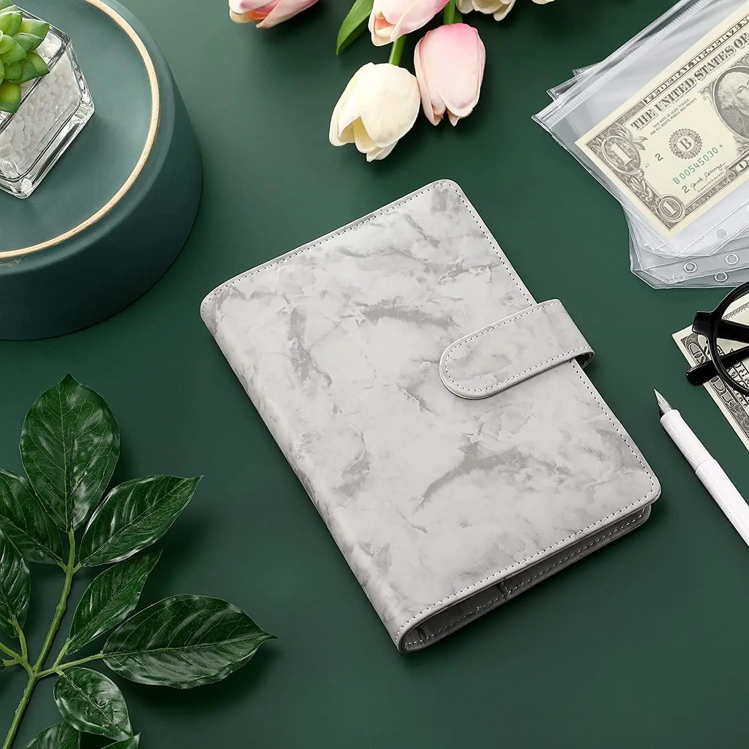 A6 Pu Lederen Bindmiddel Budget Planner Notebook Map Met 12 Pcs Rits Bindmiddel Pocket Cash Enveloppen Persoonlijke Cash Budget Systeem