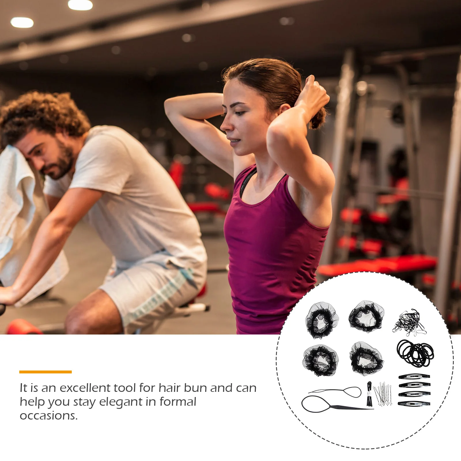 مجموعة واحدة من شبكة الشعر المصنوعة من الفولاذ المقاوم للصدأ للنساء، ملحقات تزيين الشعر غير المرئية المتينة للمناسبات الرسمية