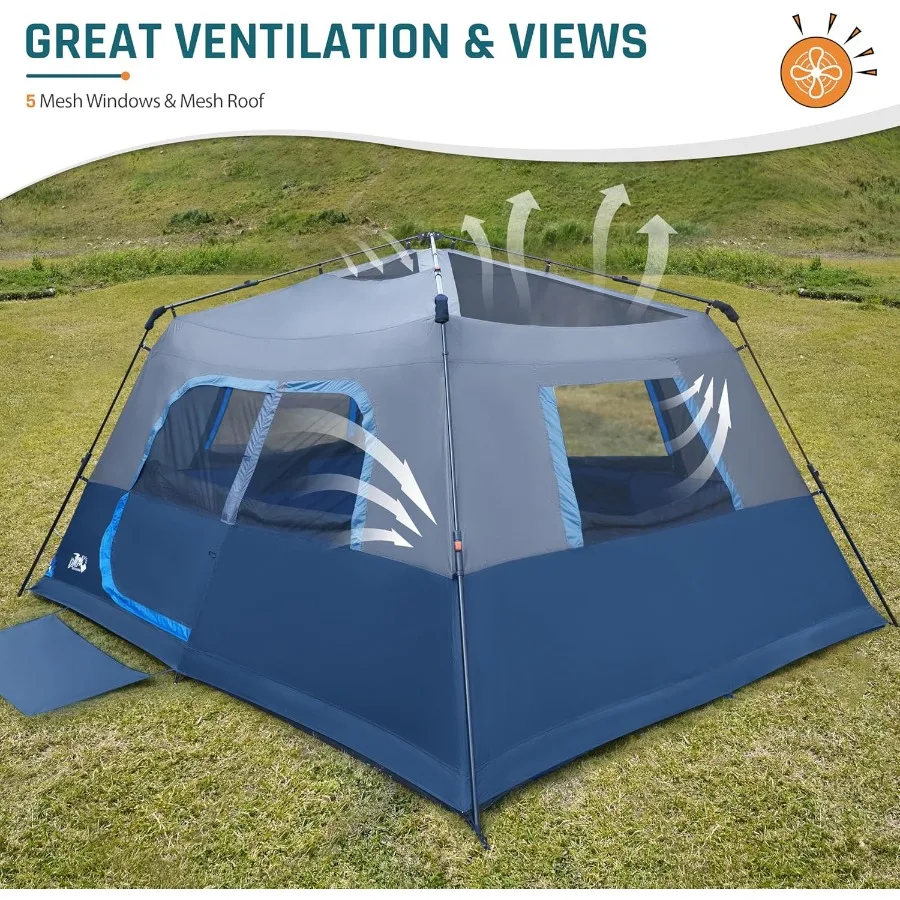 8 أشخاص خيمة المقصورة الفورية سهلة 60 ثانية الإعداد الأسرة الخيام للتخييم المنبثقة خيمة التخييم خيام كبيرة مقاومة للماء للخارجية