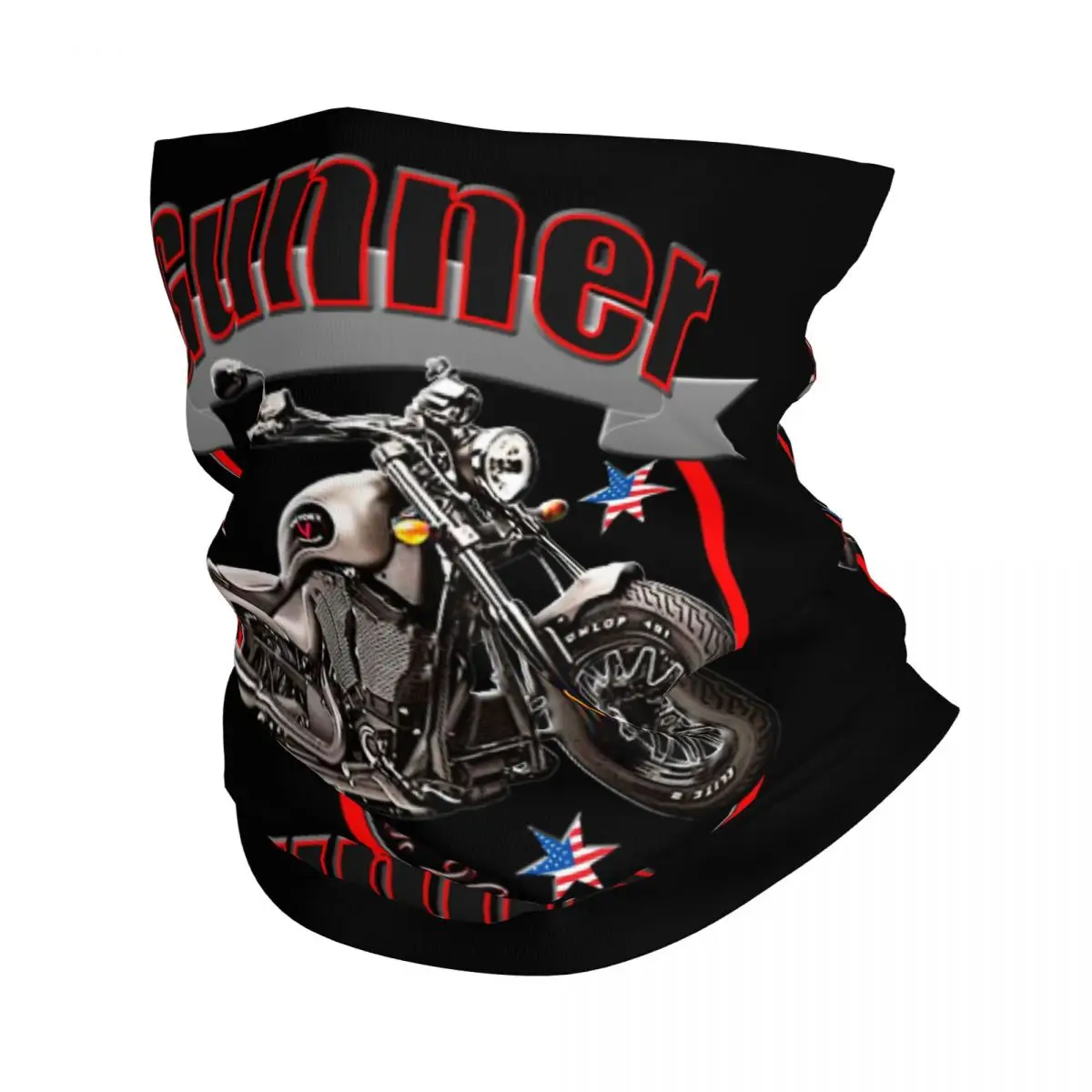 Gunner Motorcycles Moto Bandana Neck Gaiter Printed Motocross Face Scarf Cycling Scarf Hiking Unisex Adult Washable