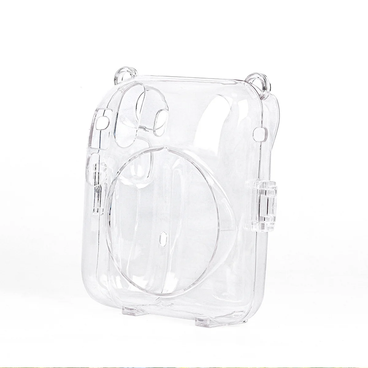 Transparent Camera Case for Instax Mini 12/13 Mini12 Photo Bag Crystal Case Transparent (with Rope and Sticker) Random Color
