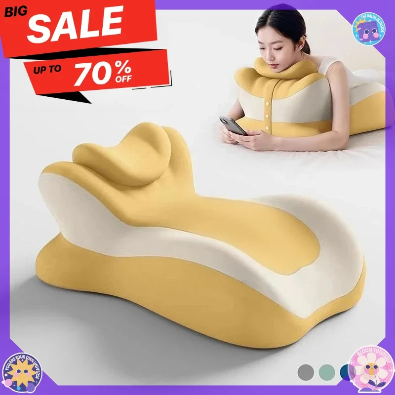 Memory Cotton Cushion Sleeping Pillow Lying on The Bed Multi-functional Pillow Sleep on The Stomach Playing Mobile Phone Cushion