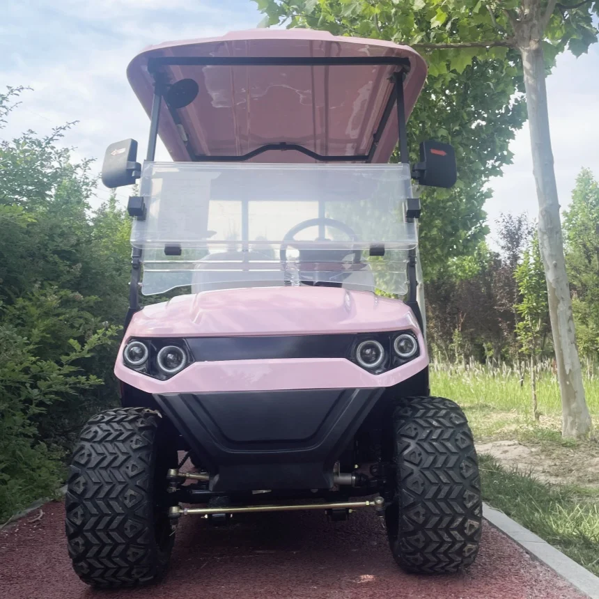 

Combination Design Electric Golf Cart Model C With Touch Screen Multimedia Player Stable Quality Long Durability Golf Cart