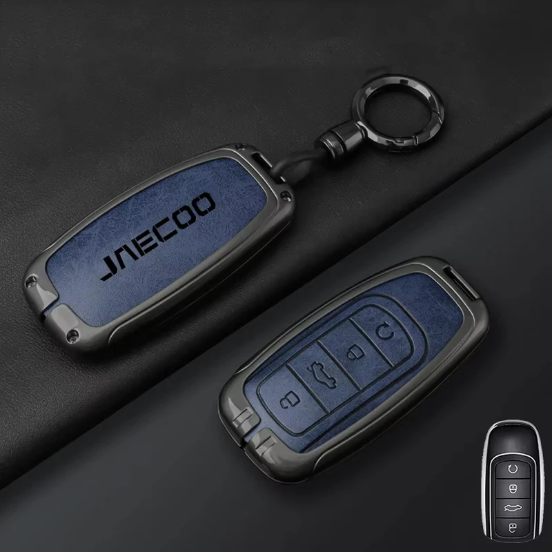 Zinklegierung Leder Autoschlüssel-Hülle Schlüsselanhänger für Chery Jaecoo 5 7 9 J7 J5 Phev 2025 2026 2024 Auto-Innenausstattung Zubehör – Detail 4