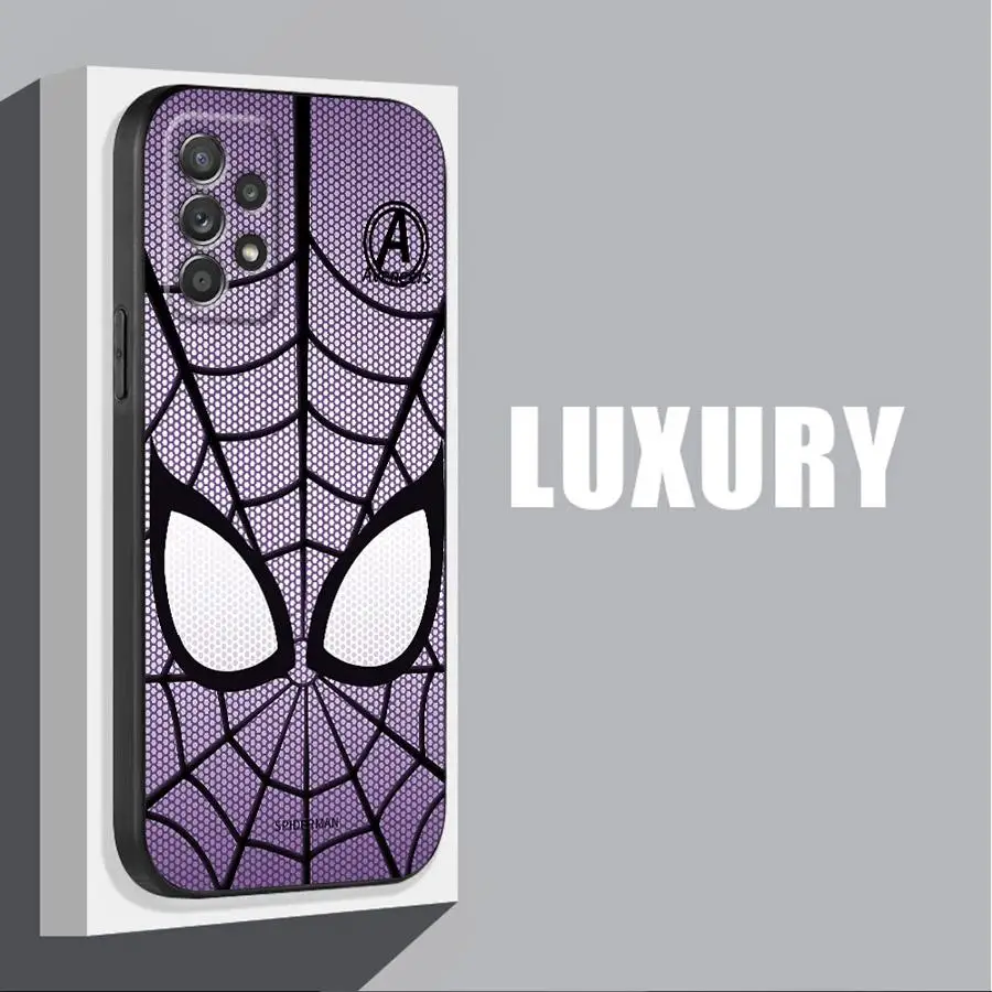 Marvel Sipiderman Logo Phone Case for Samsung Galaxy A54 A53 A16 5G A55 A72 4G A71 A52 A52s A51 5G A70 A70s A21s A41 A31 Cover