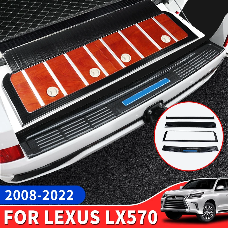 Stainless Steel Rear Threshold Toolbox Cover for Lexus LX570 LX 570 2008-2022 2021 2020 2019 Interior Decoration Accessories