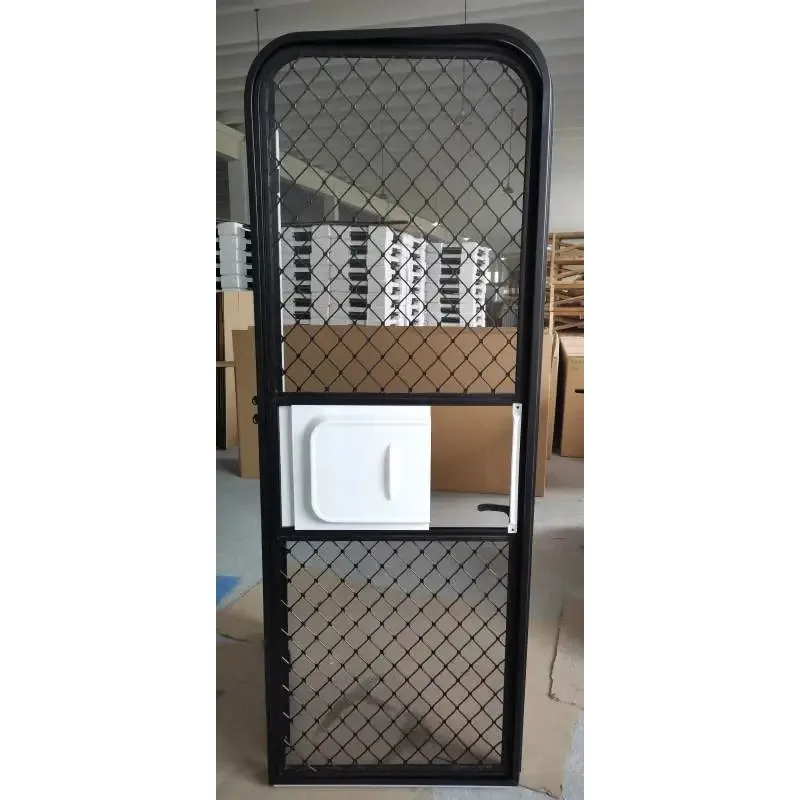 حار بيع سبائك الألومنيوم سكين على شكل نافذة مقطورة قافلة RV الباب مع باب الشاشة #5