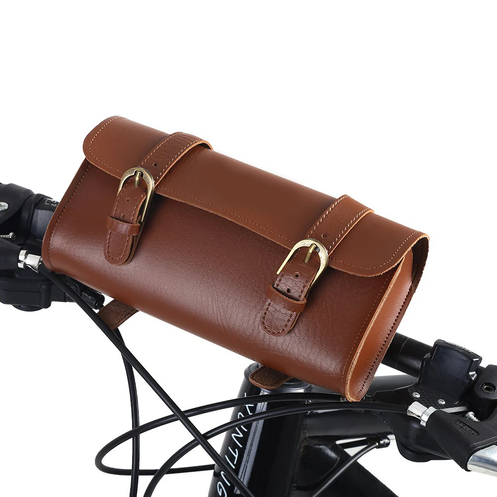 B Soul Retro Style Artificial Leather Bicycle Front Frame Bag Bike Pouch Cycling Accessory