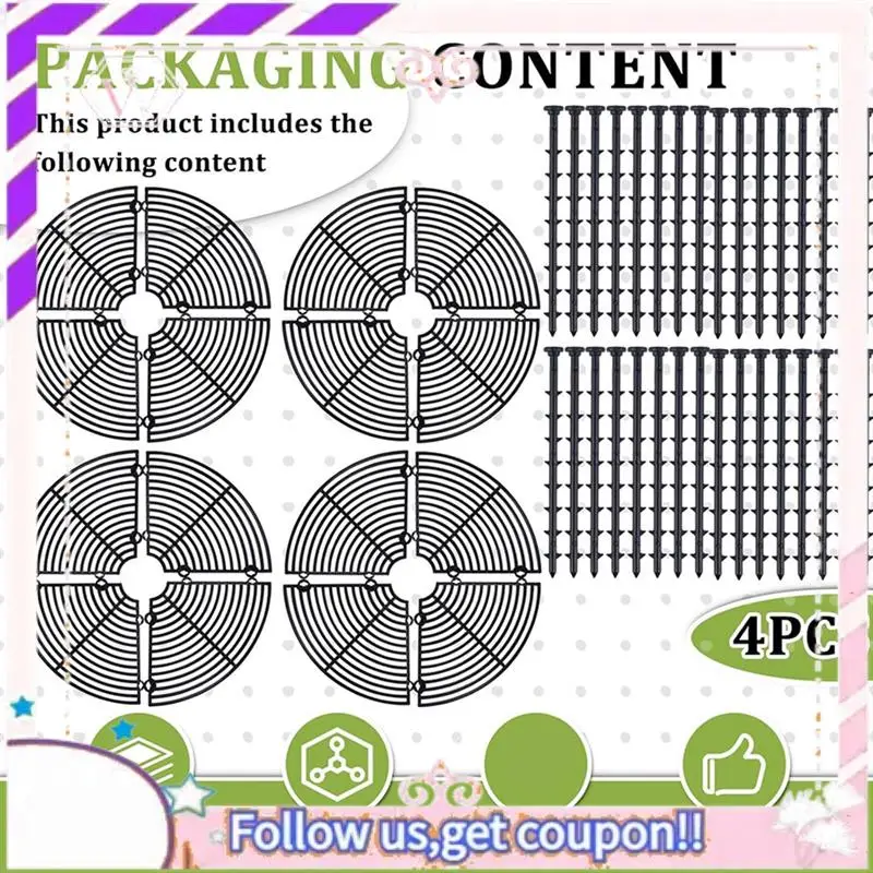 Premium 4 Pieces Flower Pot Grid, 30 Cm Flower Pot Grid, Flower Pot Cover Plant Protection, Plant Protection Net