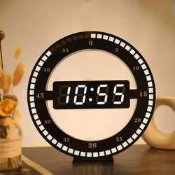 3D LED Technology Luminous Digital Electronic Mute Wall Clock Temperature Date Multi Function Jump Second Clock Home Decoration