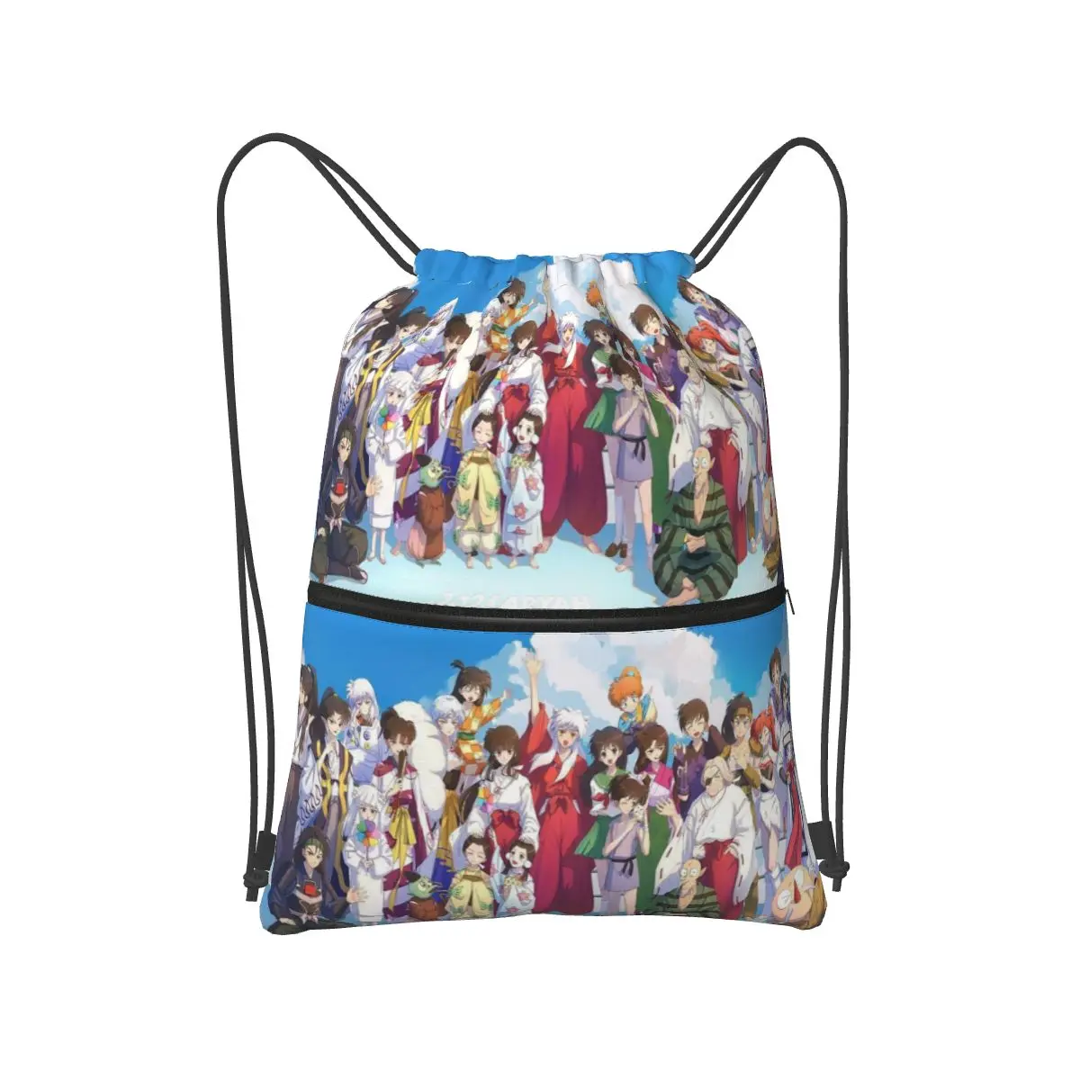 

Inuyasha Anime Backpacks Casual Drawstring Bundle Pocket Sports Bag Book Bags for Man Woman Students