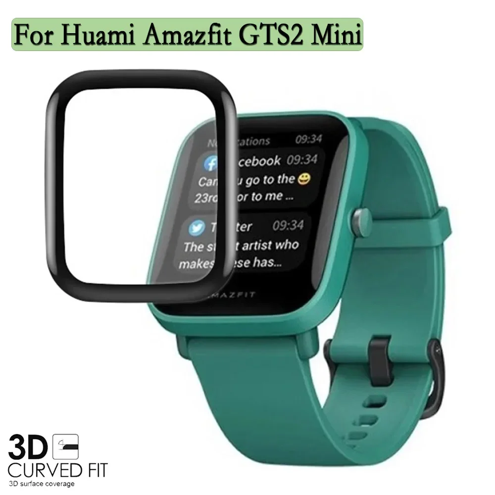 

3D Curved Clear Full Coverage Screen Protector film For Huami Amazfit GTS 2 Mini Smart Watch Protective Film Cover for GTS2 mini