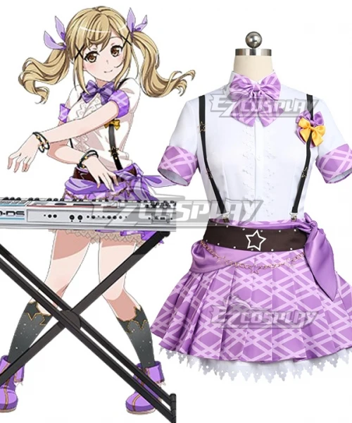 BanG Dream! Poppin' Party Ichigaya Arisa Girls Dress Suit Halloween Party Show Stage Lolita Women Skirt Cosplay Costume E001