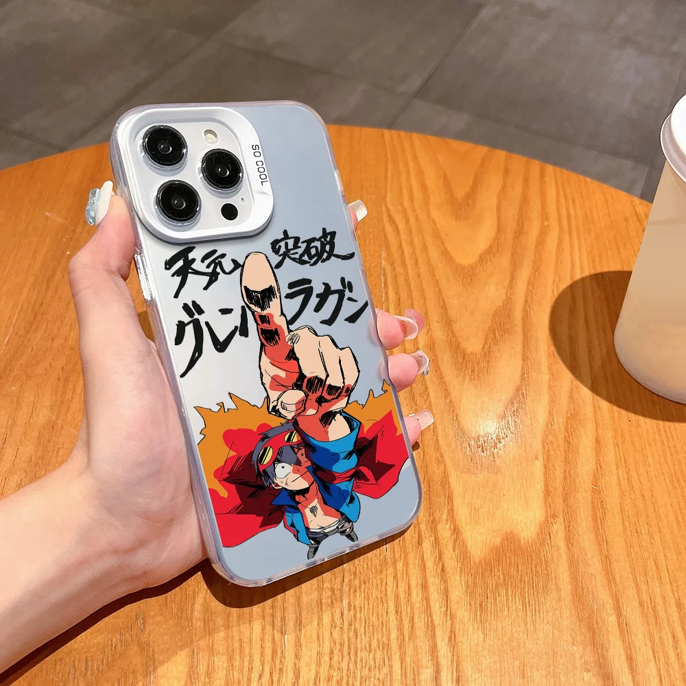 Science fiction G-Gurren L-Lagann  phone case FUNDA for iPhone 12 11 13 14 15 16 17Max Pro Plus Mini Color Protective Case