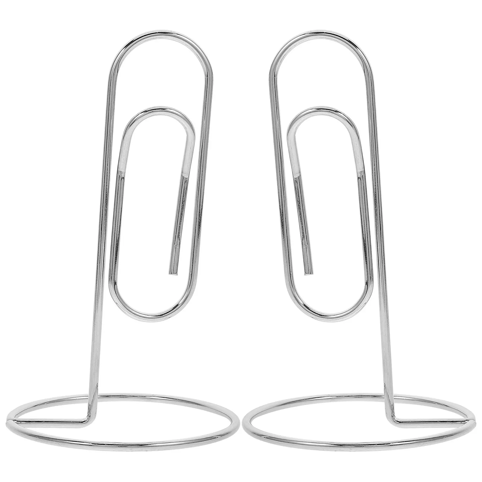 2Pcs Metal Picture Holders Clips Table Sign Holders for Name Cards Memo Photos Restaurant Menu Wedding Favors Office Desk