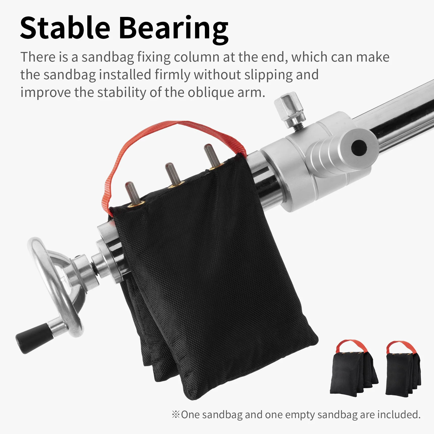 Selens-brazo de manivela de alta resistencia, 1,6-2,8 M, carga de 10kg, montaje de 1/4 "y 3/8" y orificio de 29mm para iluminación fotográfica, trípode Flash