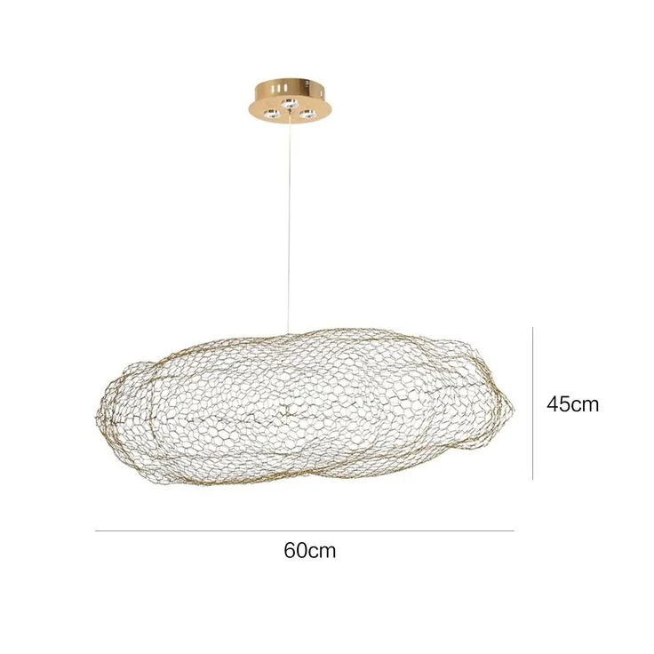 

Lampshade Cloud Pendant Shade Metal Pendant Light Gypsophila Hanging Lamp Creative Cloud Chandelier Iron Wire