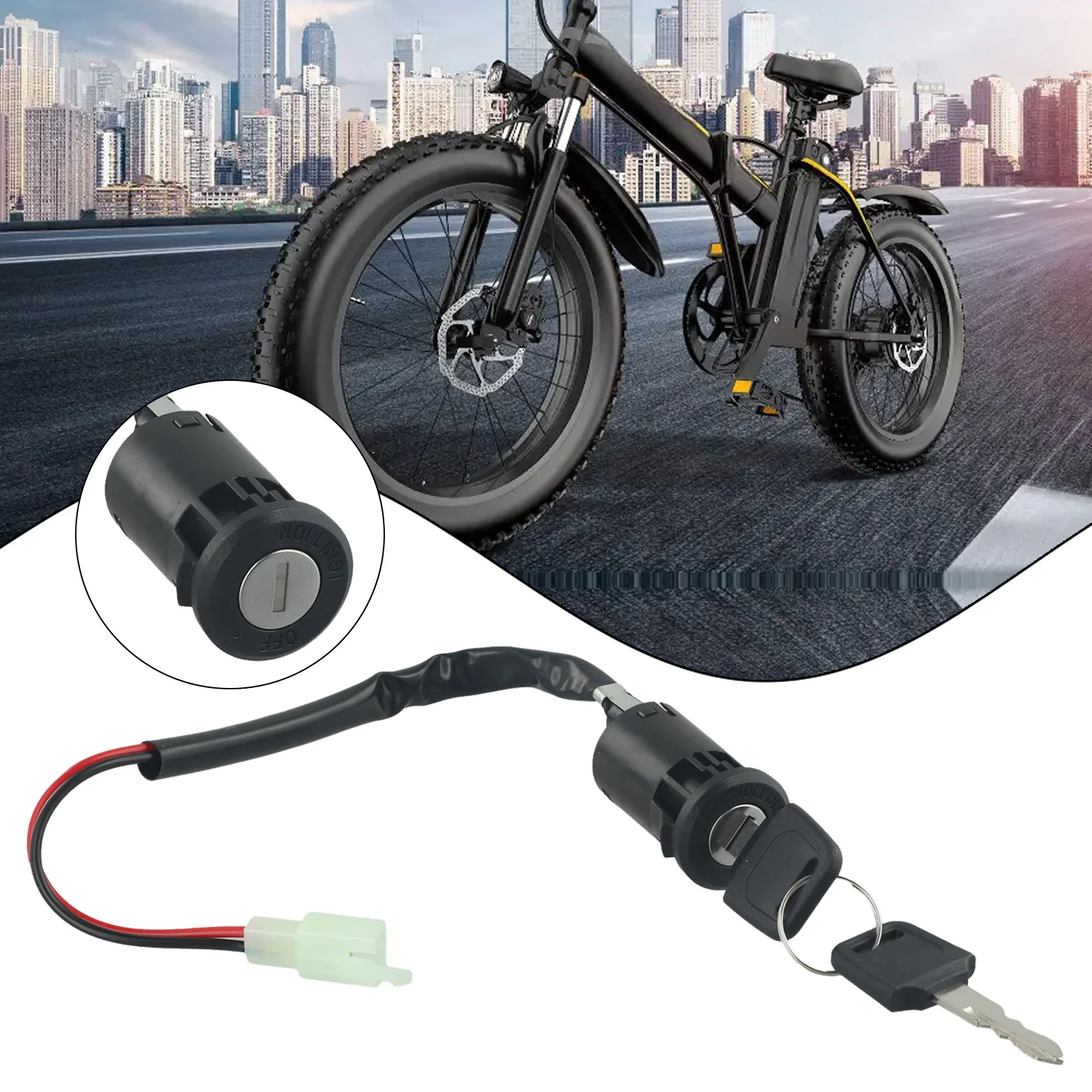 E Bike Lock Key For 2 Scooter Sports Accessories Switch Bike Electric Ignition Key LockKey Parts Position Replacement