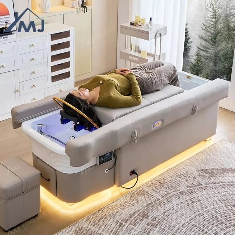 Electric Shampoo Tables Salon Pedicure And Manicure Hair Wash Chair For Head Spa Bed