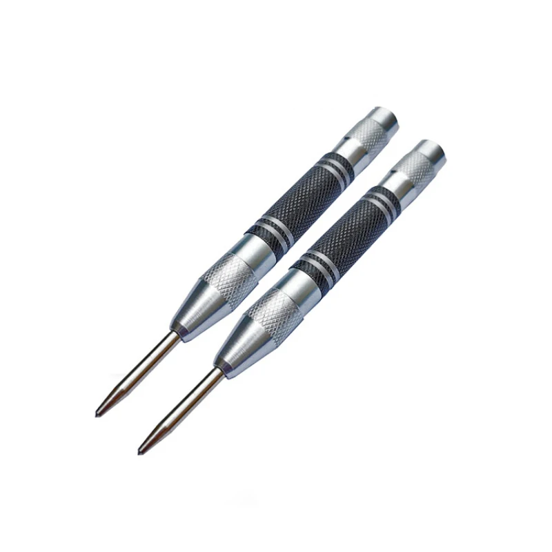 Automatic Center Punch Spring Loaded Locator Woodworking Metal Drill Adjustable Kerner Center Pin Press Dent Marker Hand Tools