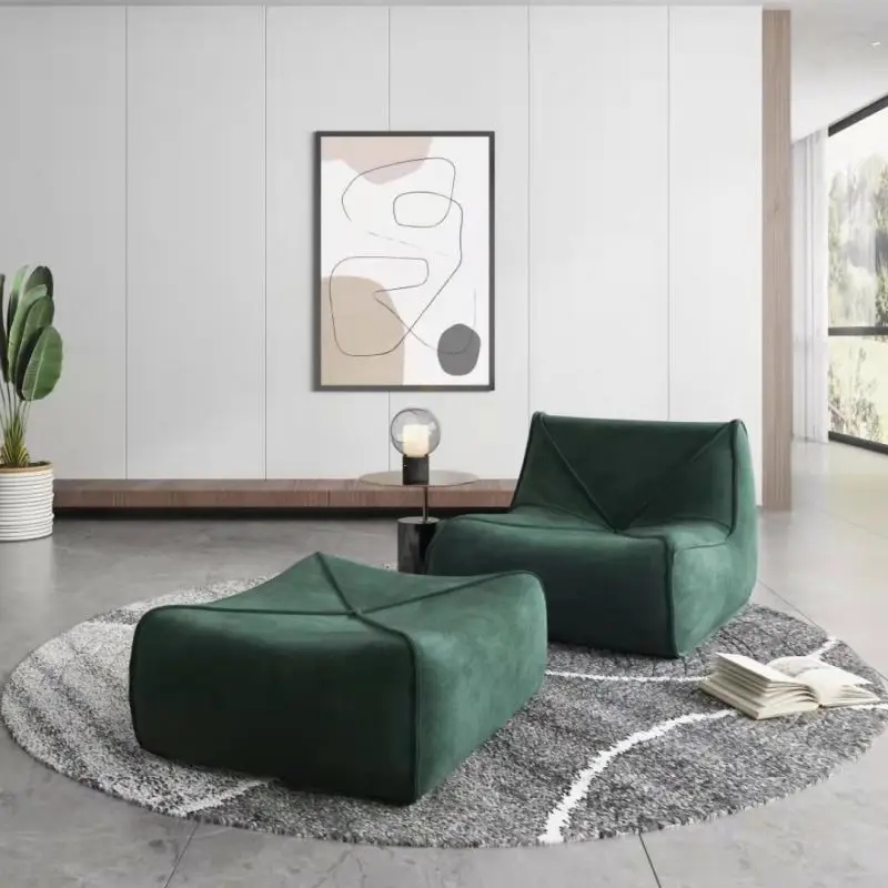 أريكة كسولة حديثة كريمية إبداعية كرسي بين باج لشخص واحد نمط الترفيه للمعيشة