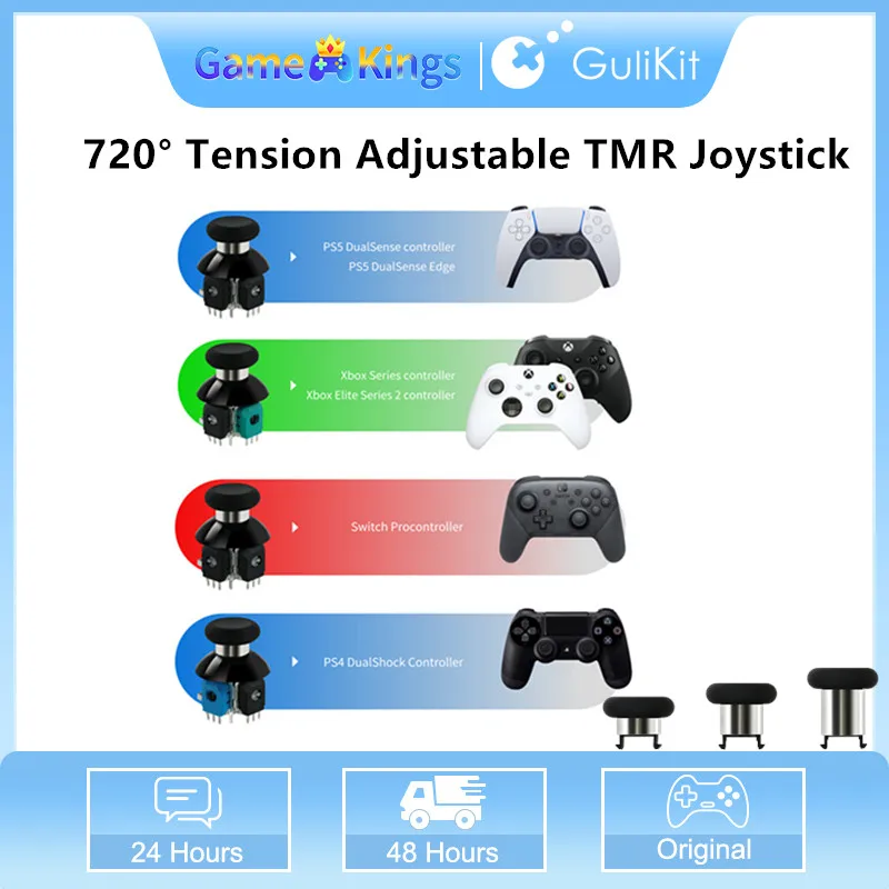 

720° Tension Adjustable TMR Joystick GuliKit Accessories for Switch Pro Xbox Series/ PS4 PS5/PS5 Edge Gamepad Controller