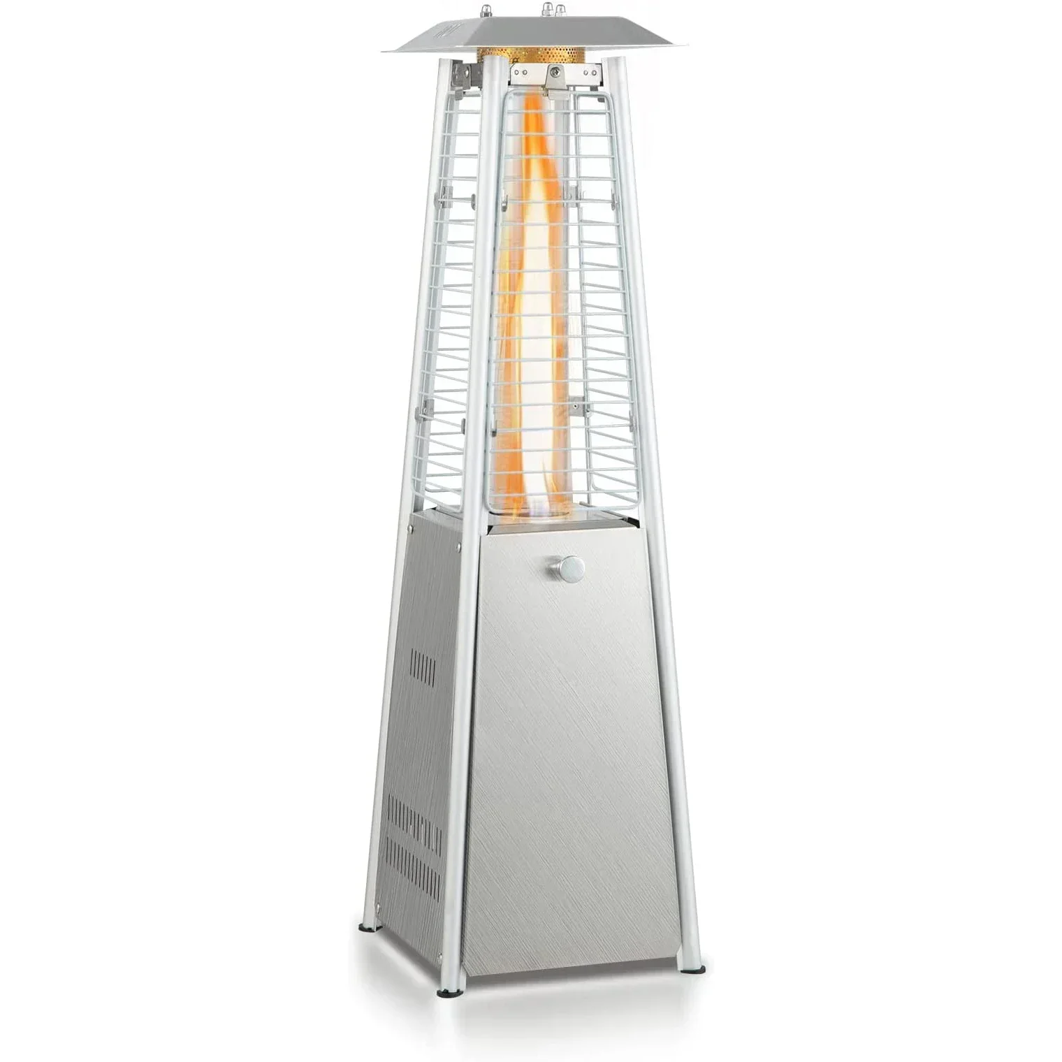 Gas Patio Heater, 9500 BTU Pyramid Propane with Glass Tube