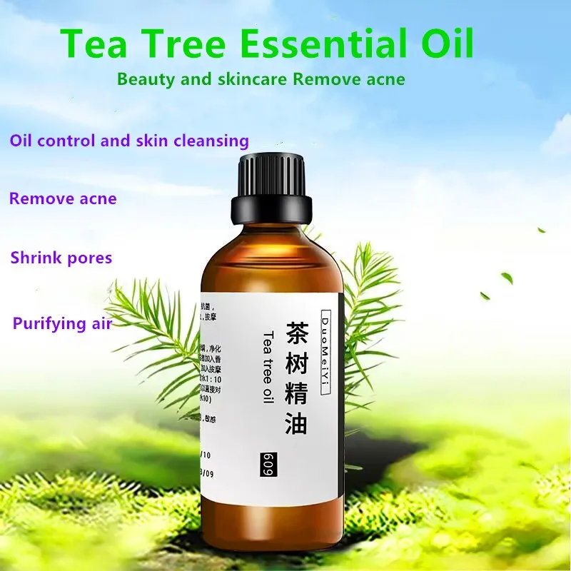 

100ml/bottle Top Natural Tea Tree Essential Oil For Remove Acne Beauty Skincare Skincare Homemade Perfume Aromatherapy Incense