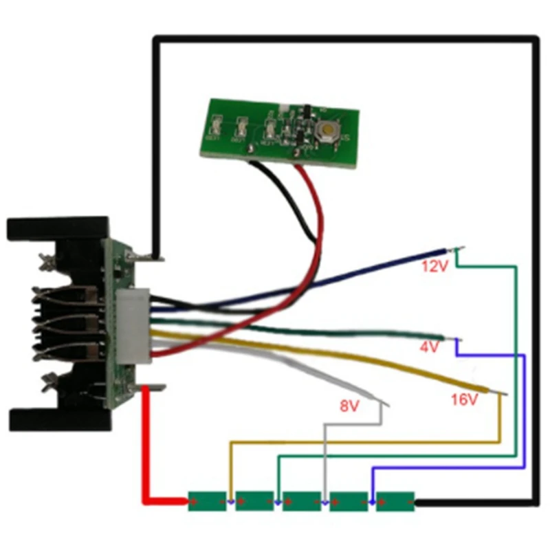 디월트 리튬 이온 배터리 BMS PCB 충전 보호 회로 기판, DCB200, 20V, DCB201, DCB203, DCB204, 18V 리튬 배터리용