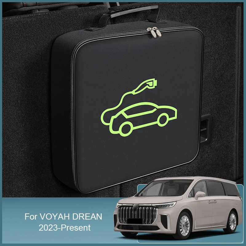 For VOYAH DREAM 2023 EV Carry Bag Waterproof Fire Retardant Electric Vehicle Charger Cables Plugs Sockets Equipment Container