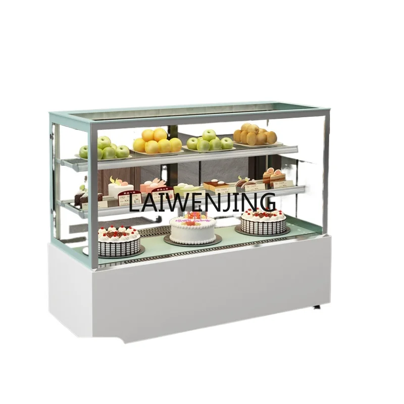 LYN Commercial Fruit Deli Mousse Dessert Air-cooled Fresh-keeping Cabinet Right Angle Desktop Cabinet Small