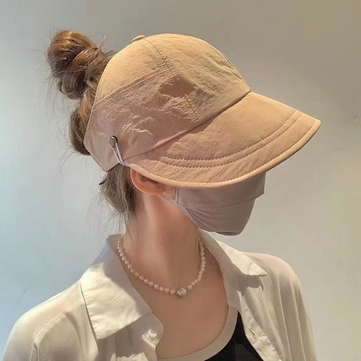 

Can Tie A High Ponytail Hat Fast-drying Duck Tongue Hat Show Face Female Models Summer Versatile Sun Hat Sun Hat Basin Hat