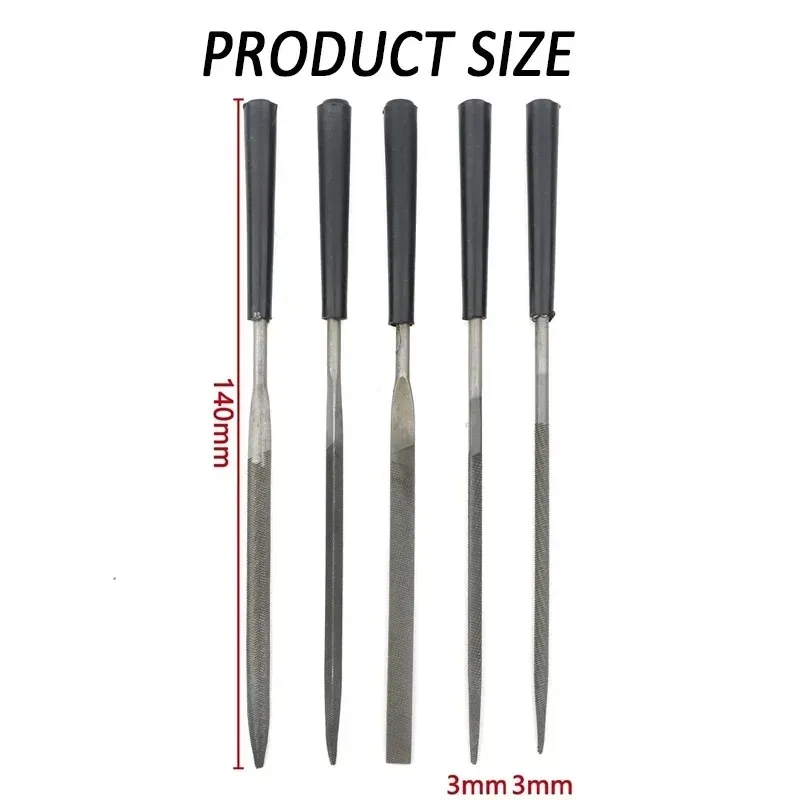 5/10pcs needle file set 3mm140mm DIY tool for jewelry metallic glass stone grinding, polishing, engraving