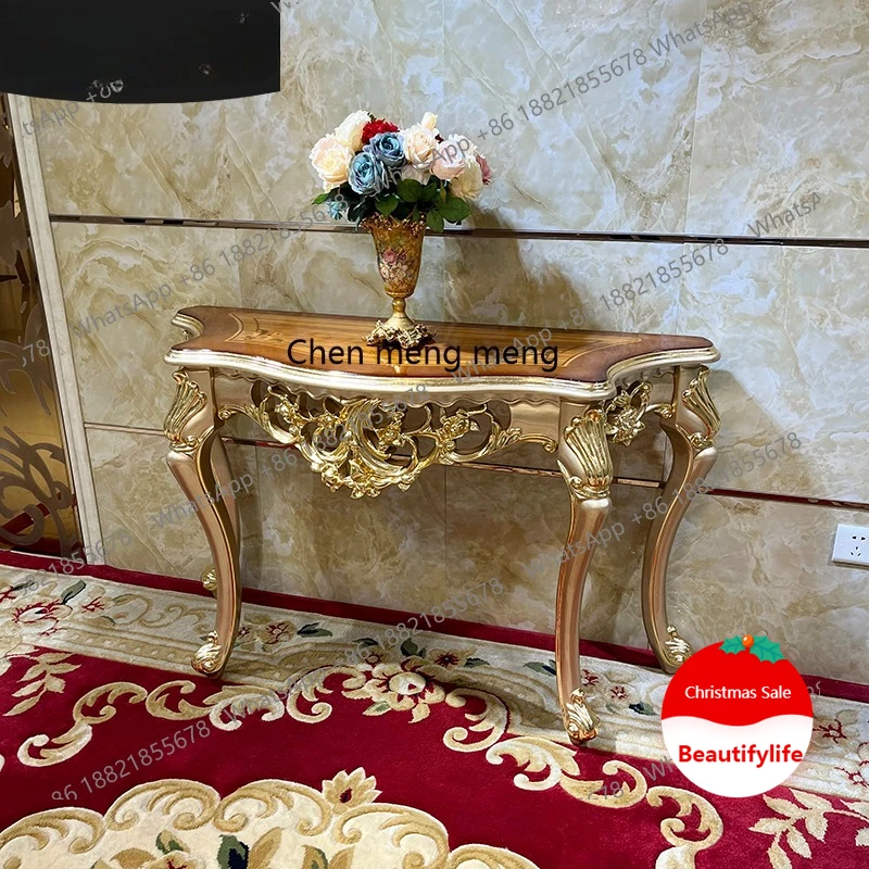 

Французский входной столик из цельного дерева, европейский роскошный резной декоративный стол, неоклассический входной столик, проход