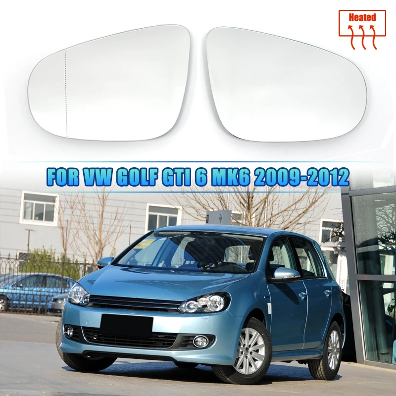 

Для VW Golf GTI 6 MK6 2009-2012 Автомобильное левое и правое боковое зеркало заднего вида, стекло с подогревом, прочная внешняя часть, широкоугольный вид сзади