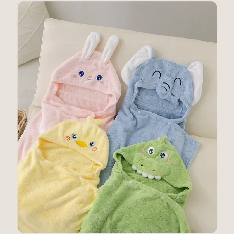 Toddler Baby Hooded Towels Newborn Bathrobe Super Soft Bath Towel Blanket Warm Sleeping Swaddle Wrap for Infant Boys Girls