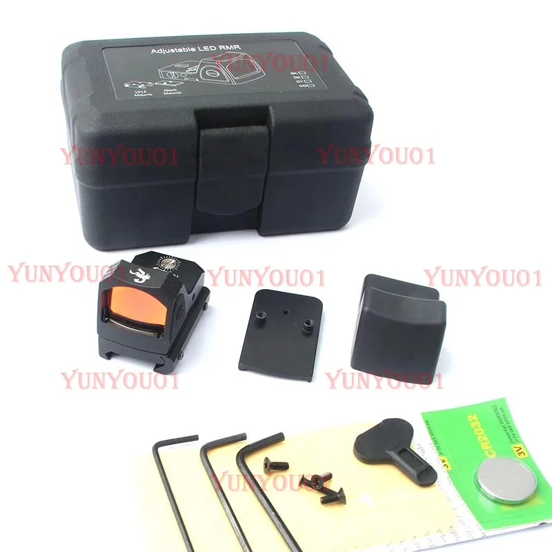 

Red Dot Hypotenuse Holographic Sight High Light Transmission Glue High Definition Slingshot Toy Shock Scorpion Mark Sentry