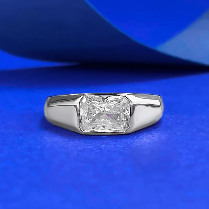 

CKT Fine Jewelry Real S925 Sterling Silver Imported High Carbon Diamond 6 * 6m Ring for Women Personalized Fashion Style