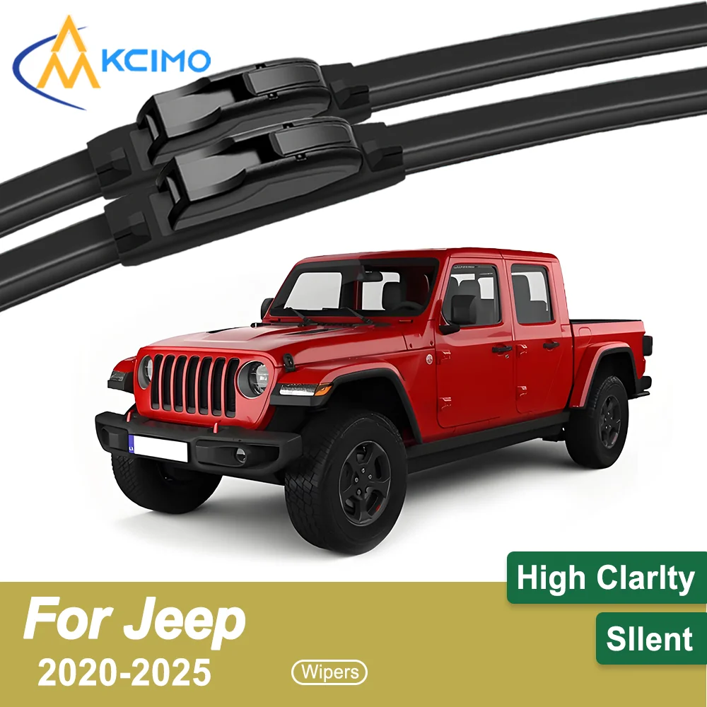 

Crystal Clear Driving 2PCS Windshield Wiper Blades for Jeep Gladiator JT 2020-2025 All-Weather Reliability Durable & Safe
