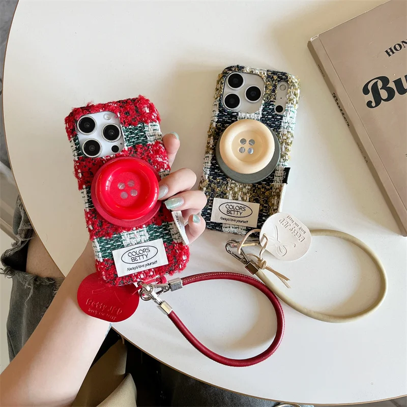 

Simple Cute Pink Magnetic Phone Case For iPhone 17 16 Pro 14 15 Pro Max Cover with Stand Cartoon Kitty Protective Cases