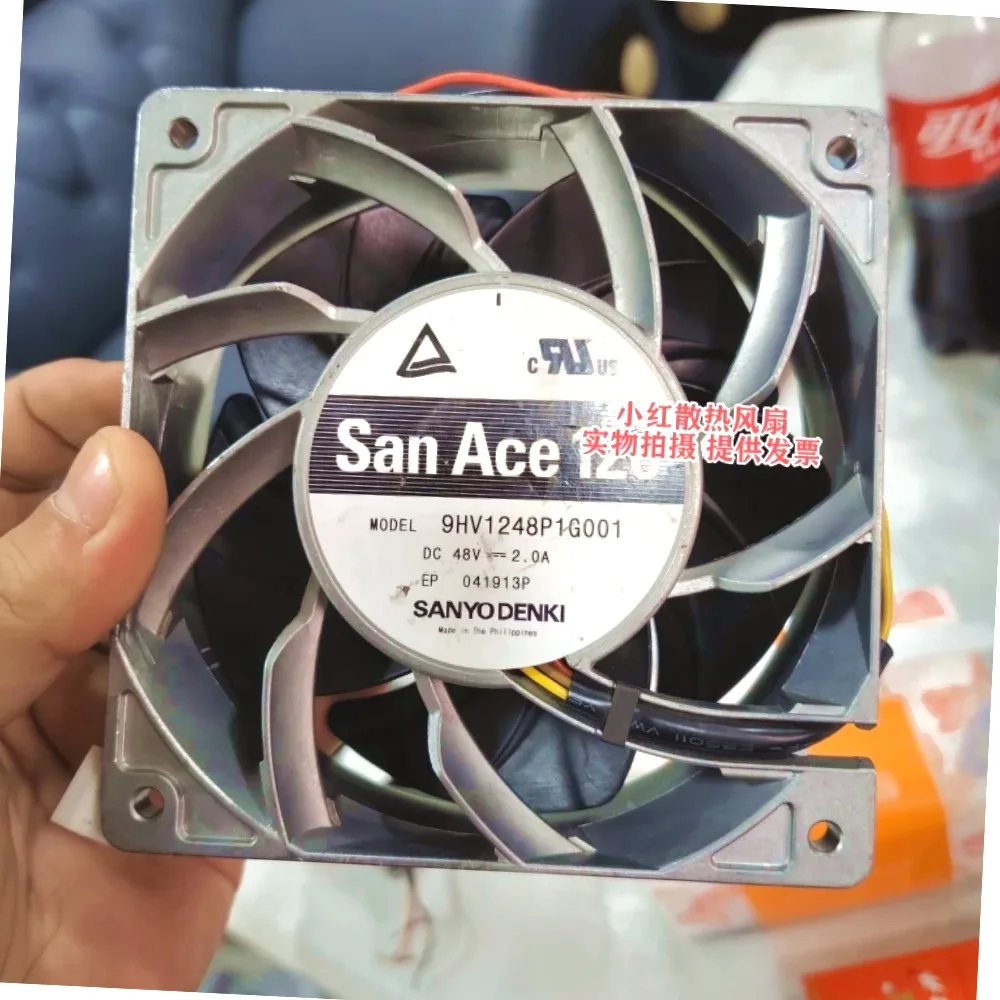 SANYO DENKI 9HV1248P1G001 DC 48V 2.0A 120x120x38mm 4-Wire Cooling Fan