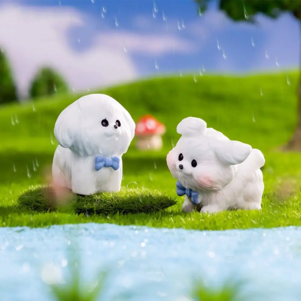 

Cute Cartoon Puppy Statue DIY Crafts Car Ornament Mini Animals Figurine Home Decorations Dollhouse Decoration