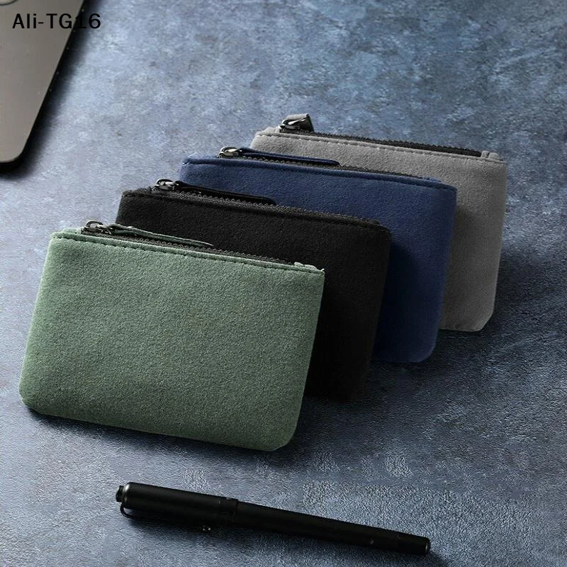【AY】Modische Mini-Geldbörse aus PU, Münzgeldbörse mit Reißverschluss, Kartenhalter, tragbare Geldtasche für Damen und Herren, ideal für den täglichen Freizeitgebrauch