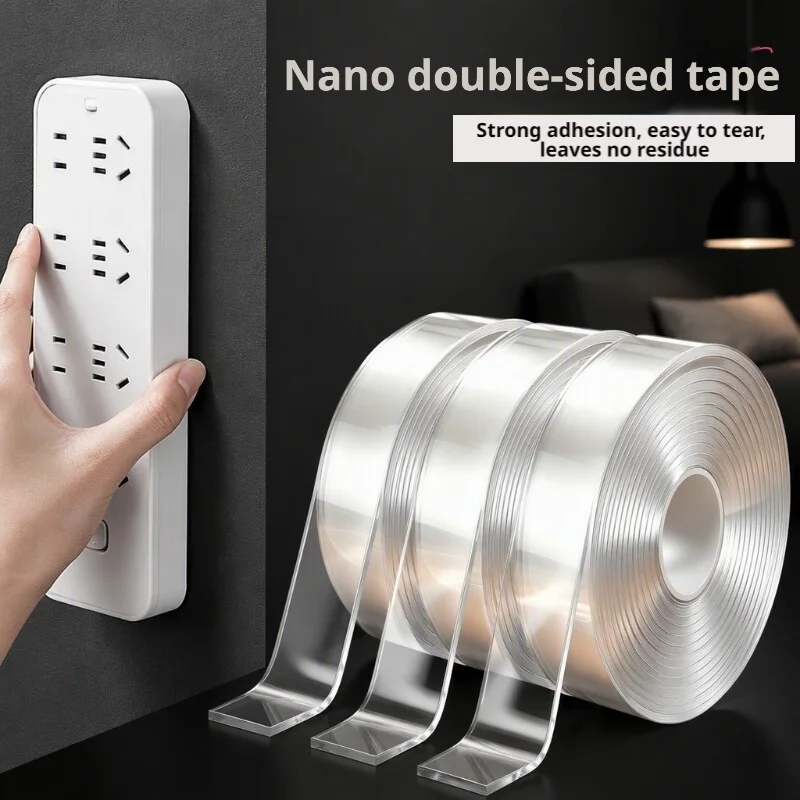 Magic Nano Double-Sided Tape Transparent Heavy-Duty Residue-Free Self-Adhesive Sticker for Versatile Wall Mounting