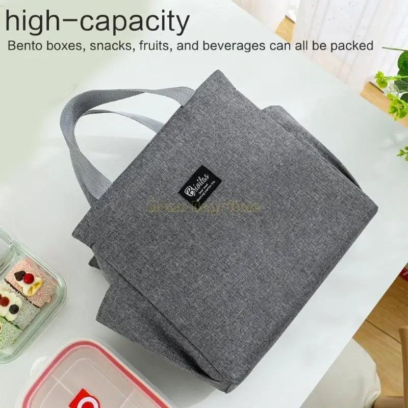 

X90D Spacious Thermal Lunch Box Lunch Organizers Insulated Bag with Side Pockets