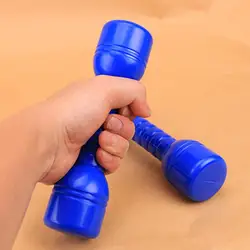 1 Pair Plastic Dumbbells  Fine Workmanship   Kids Dumbbells Household Plastic Dumbbells