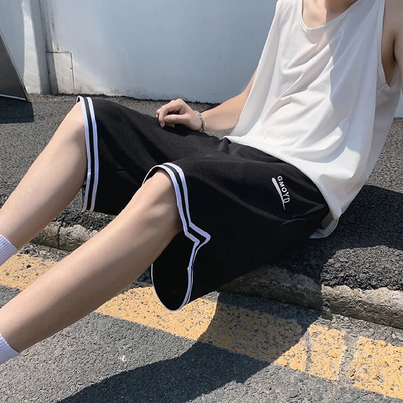 men's-summer-outdoor-basketball-shorts-casual-trendy-loose-fit-five-inches-sporty-versatile-fashionable-summer-wear